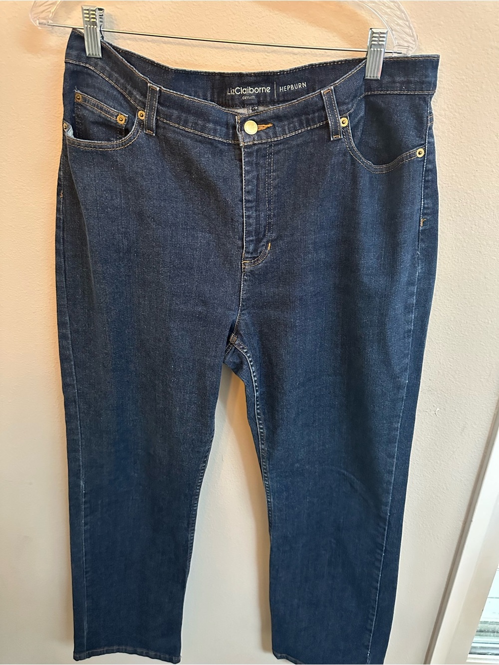 Liz Claiborne Dark Indigo Straight-Leg Jeans